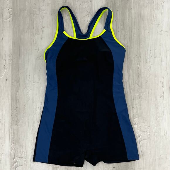 Enjoy The Sunshine 1 Piece Racerback Athletic Competitive Aerobic Bathing Suit M - Picture 1 of 9